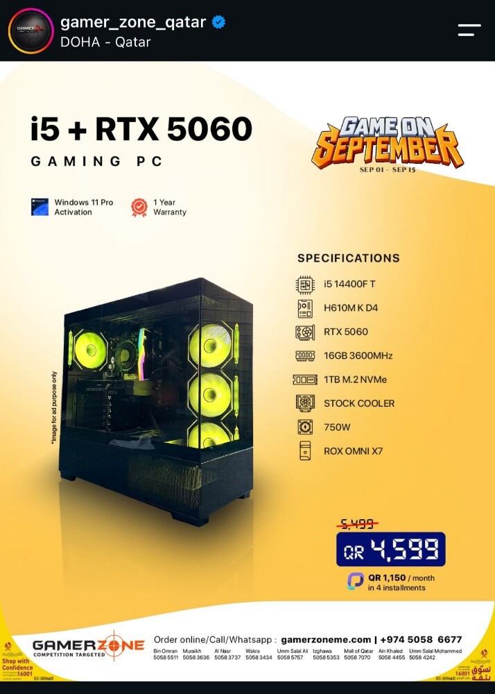 i5+ RTX 5060 14400F 16/1TB - 6