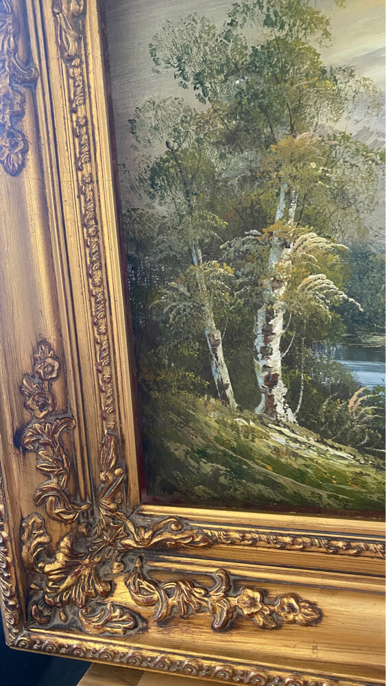 vintage hand panting - 4