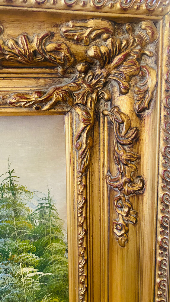 vintage hand panting - 1