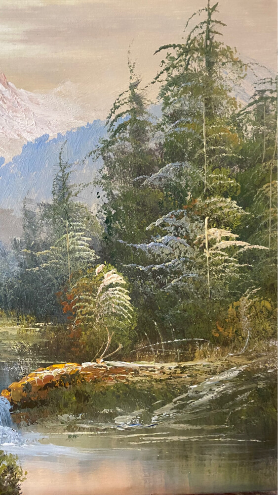 vintage hand panting - 2