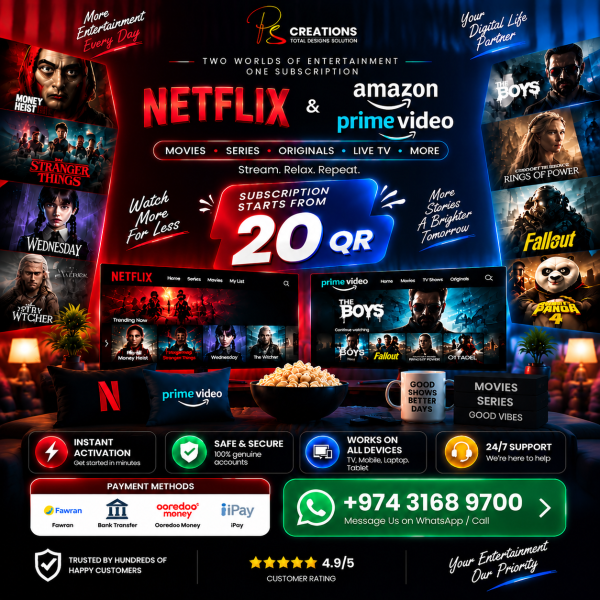 NETFLIX & AMAZON SUBSCRIPTION - 1