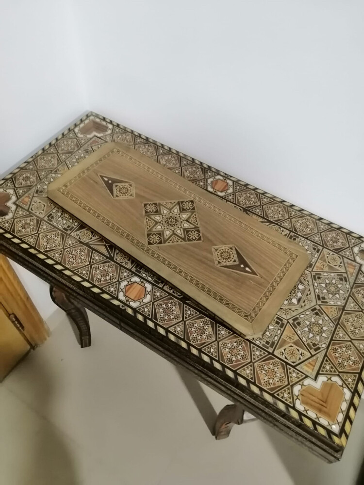 Handmade Syrian Mosaic Games Table - 2