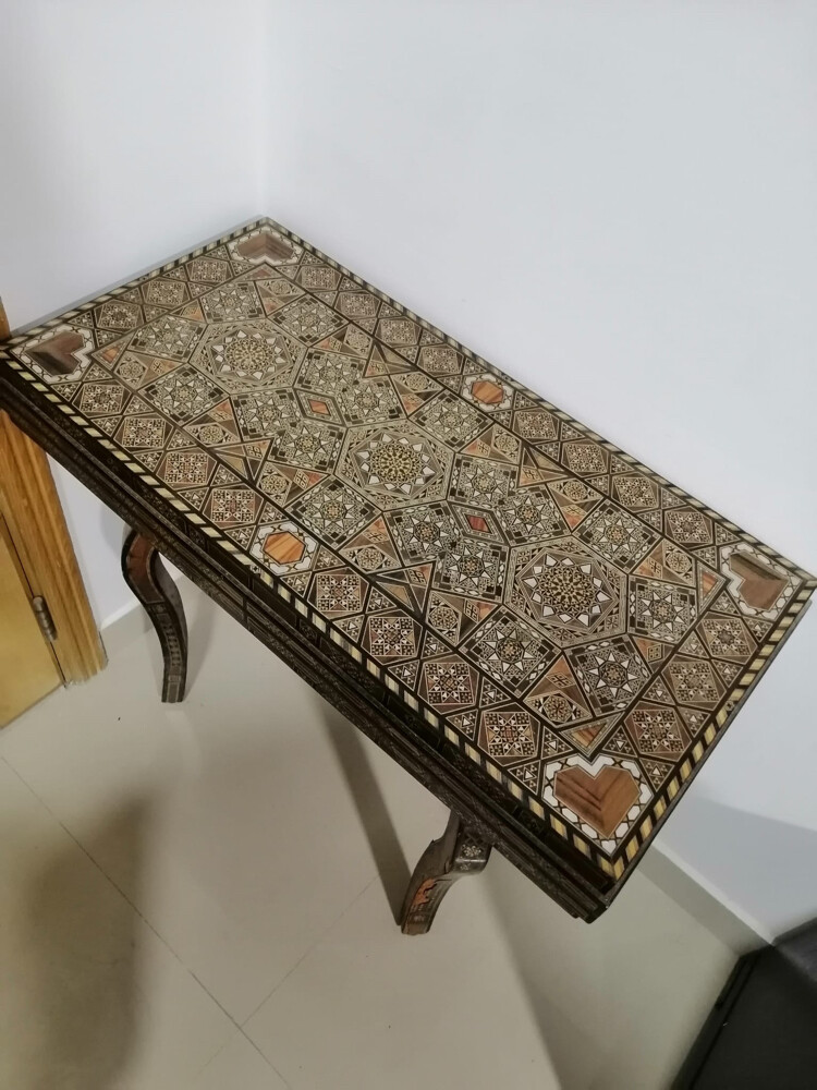 Handmade Syrian Mosaic Games Table - 1