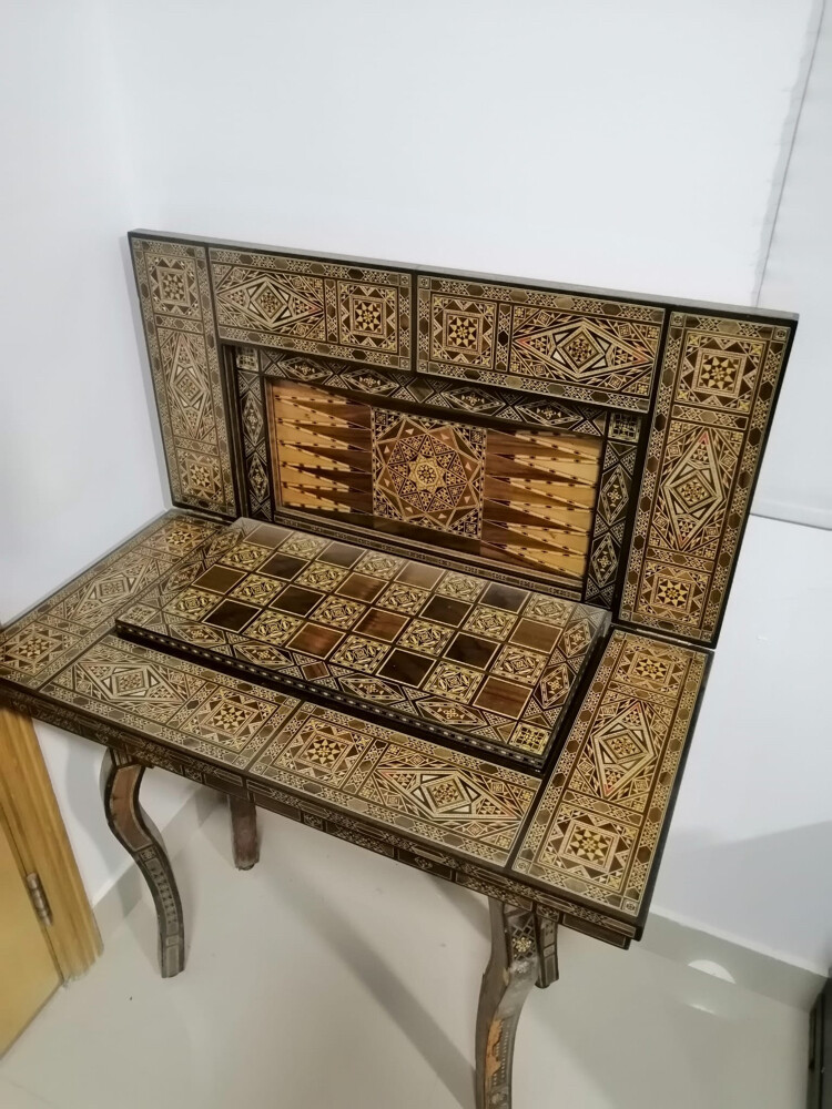 Handmade Syrian Mosaic Games Table - 4