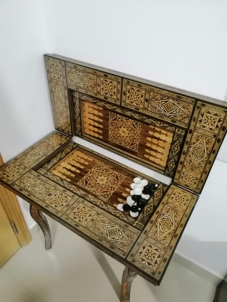 Handmade Syrian Mosaic Games Table - 3