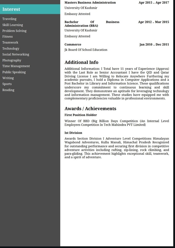 Accountant (10 Years Experience) - 3