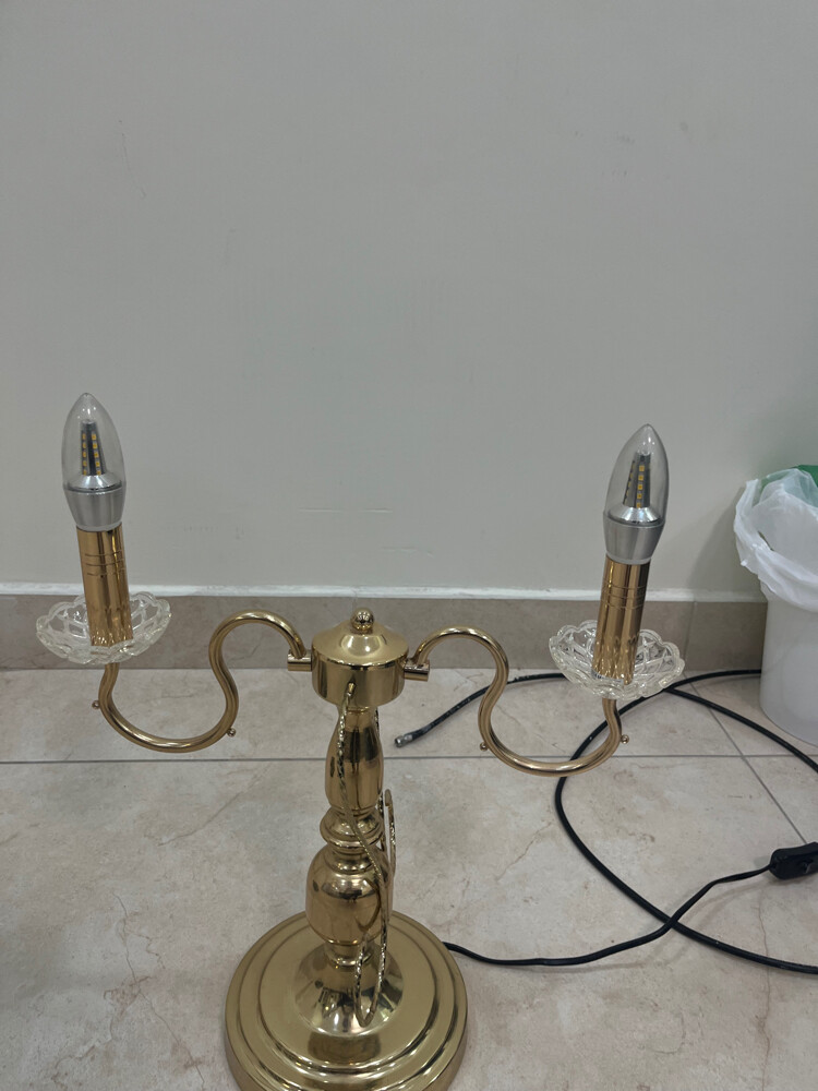 golden side table lamps 2pis - 1