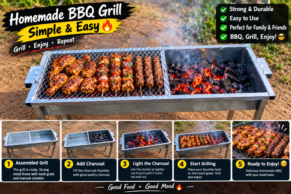 Handmade BBQ grill stan - 1