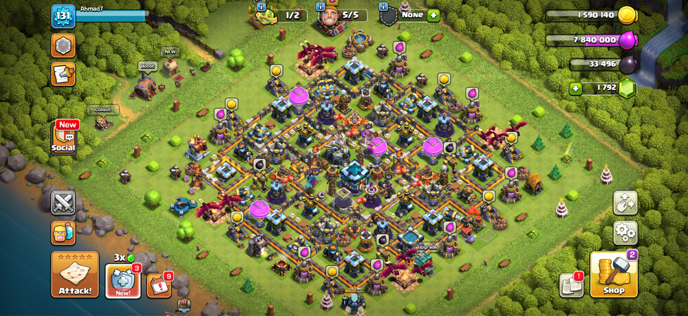 two clash of clans accounts - 1
