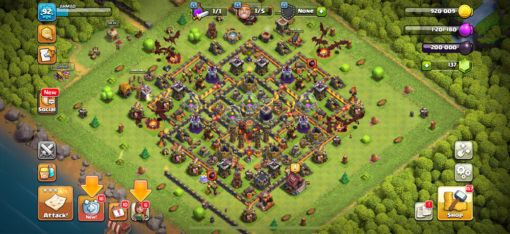 two clash of clans accounts - 2