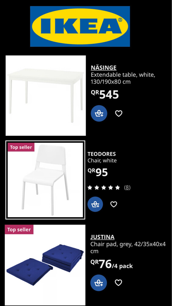 IKEA Dining Table with 4 Chairs - 2