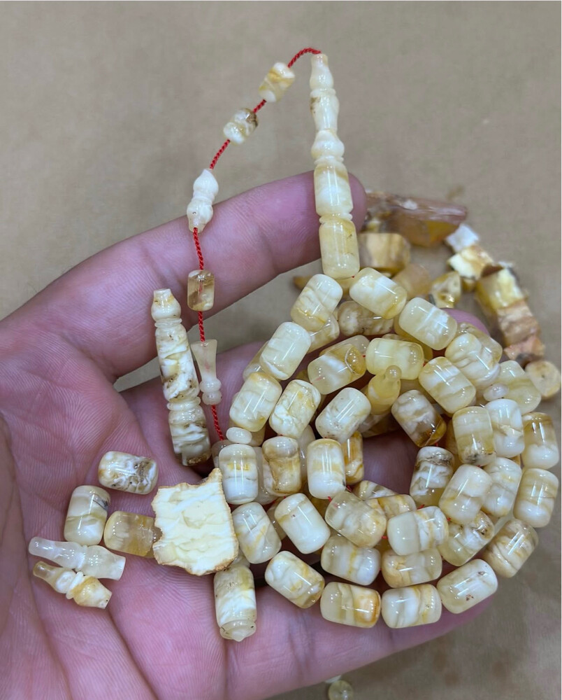 مسباح كهرم حجر واحد مشخط شوائب - 2