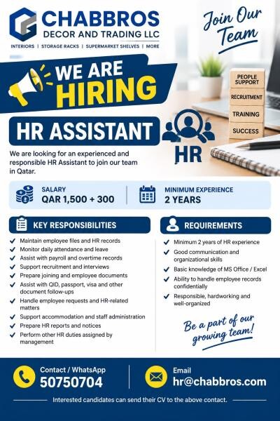 HR ASSISTANCE 2 YRS MIN EXP - 1