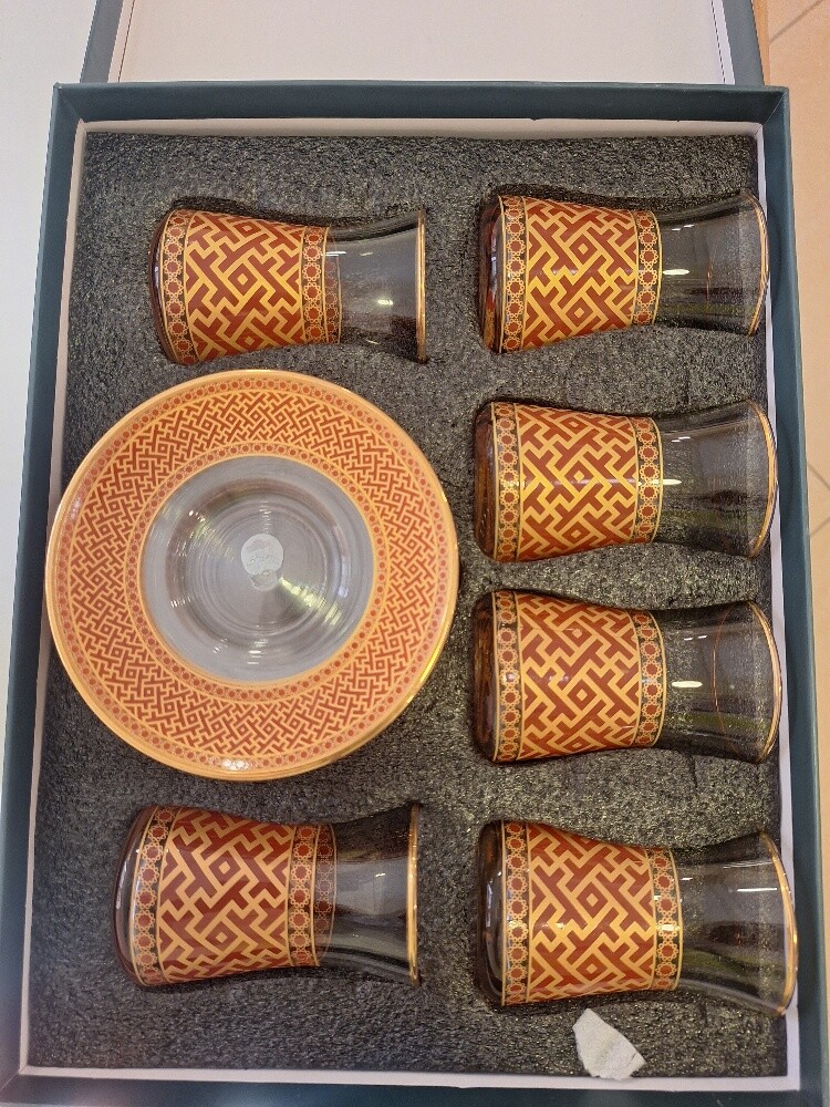 Arabic Ghawa cups and sauce plates - 2