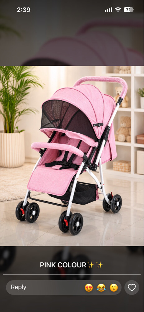 Compact Folding Baby Stroller with  - 1