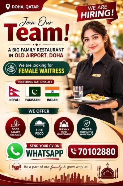 Required Female Waitresses - 1