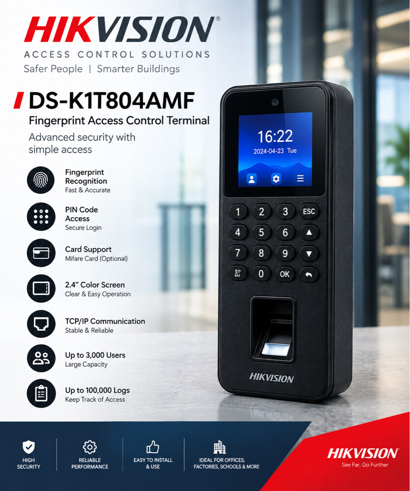 Hikvision DS-K1T804AMF Fingerprint  - 4