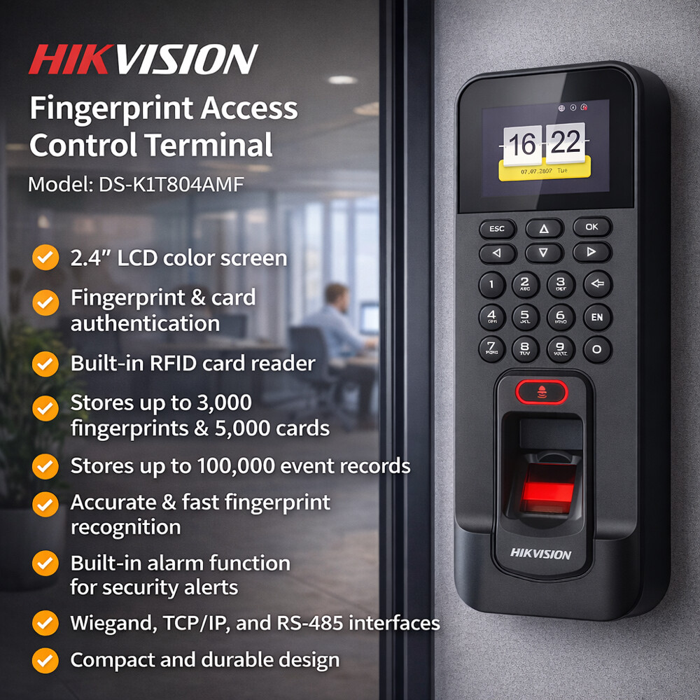 Hikvision DS-K1T804AMF Fingerprint  - 2