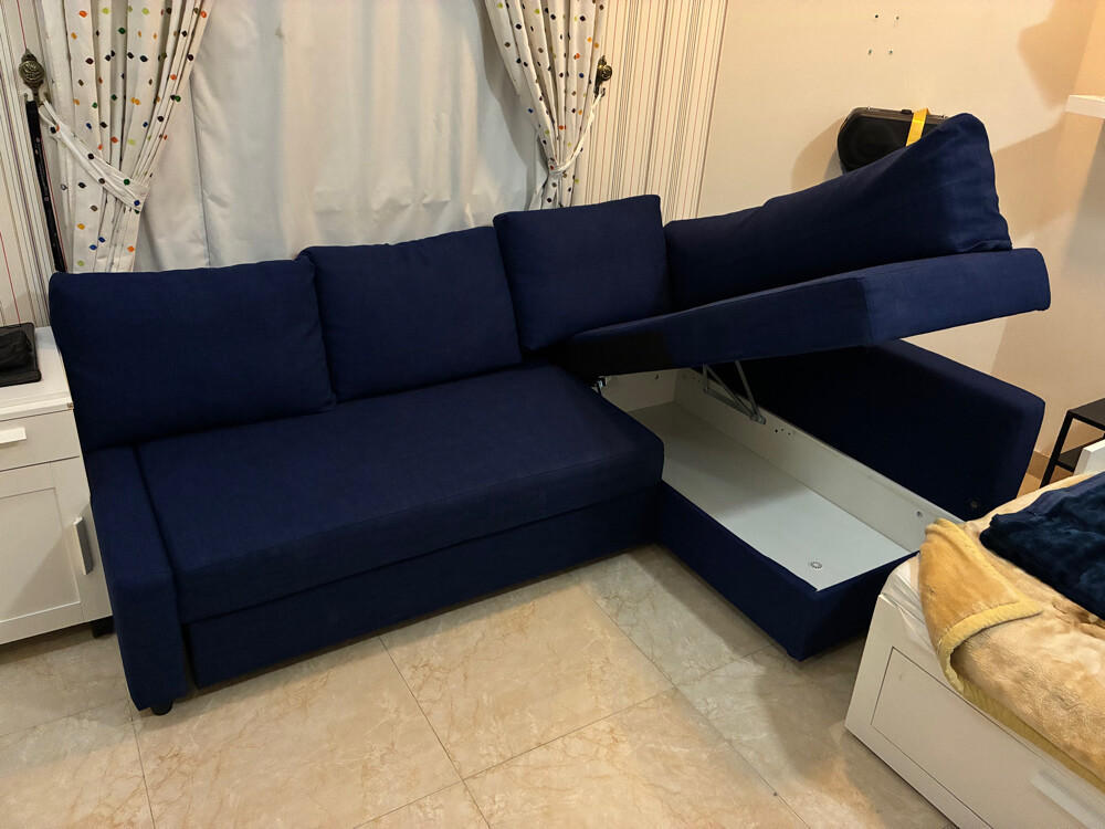 كنبة سرير زاوية مع تخزين من إيكيا - 4