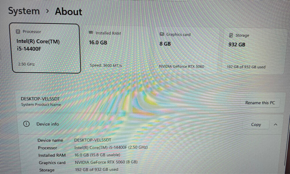 RTX 5060/14th Gen Gaming Pc - 6