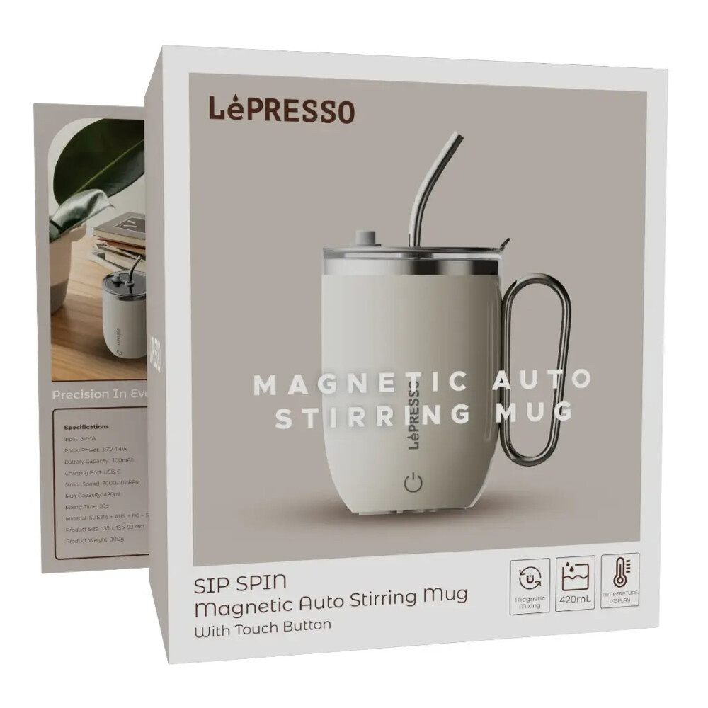 LePresso Magnetic Auto Stirring Mug - 1