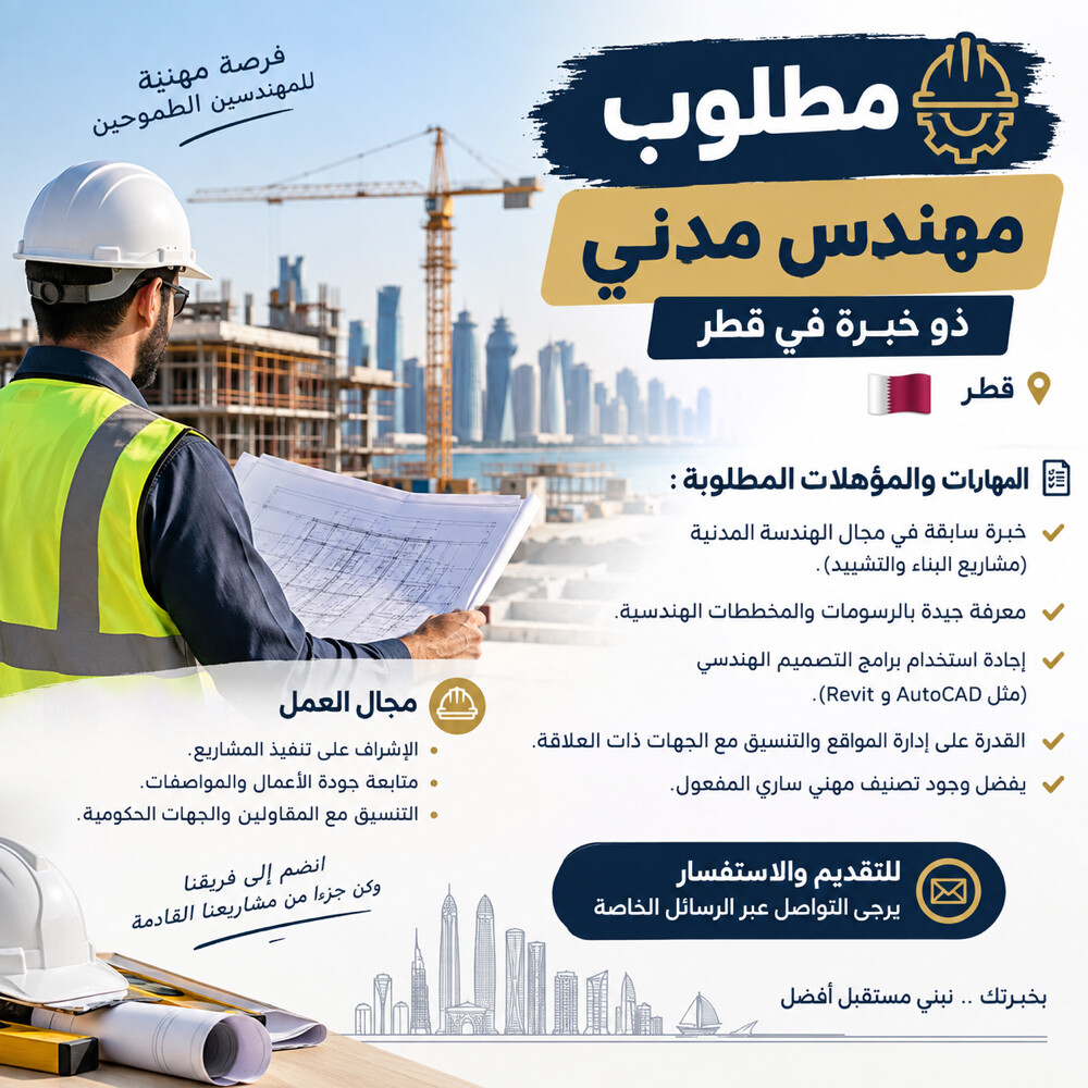 مطلوب مهندس مدني - 1