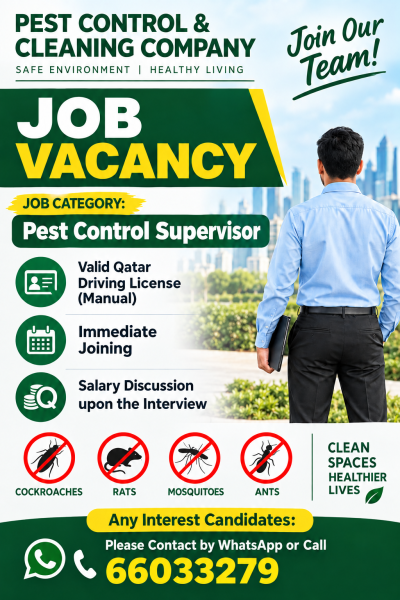 Pest Control Supervisor cum Driver - 1