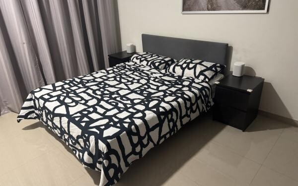 Queen Bed+ Mattress + 2 side tables - 1