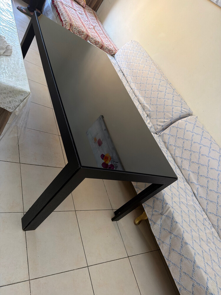 IKEA Black Dining Table with Mirror - 1