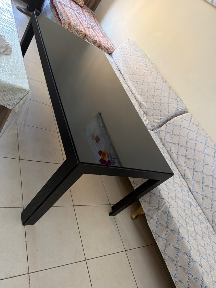 IKEA Black Dining Table with Mirror - 3