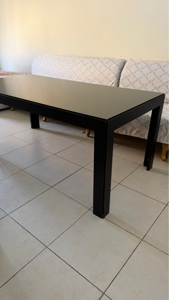 IKEA Black Dining Table with Mirror - 2