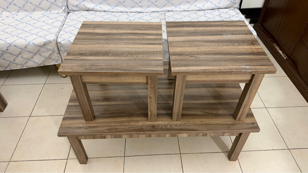  Coffee  Table with 2 small stool - 1