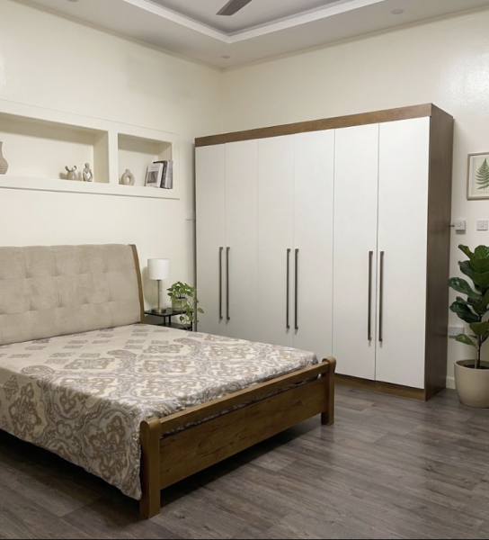 Bed and wardrobe - 1