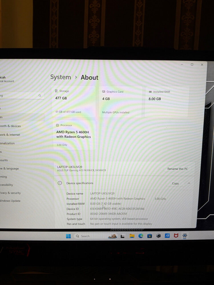 ASUS TUF A15 perfect condition - 4