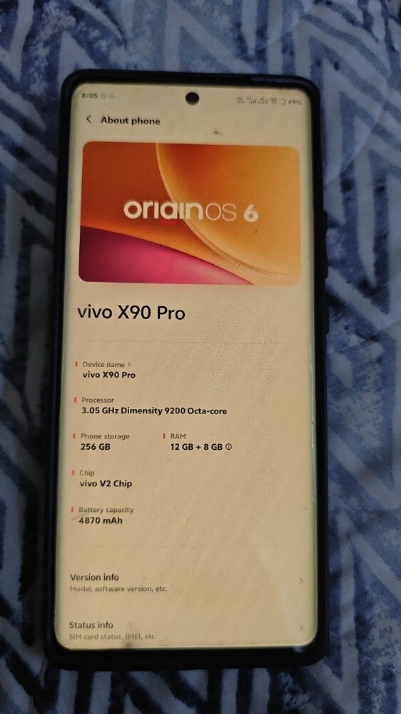 vivo x90 pro very good phone no any scratch nothing any prob - 1