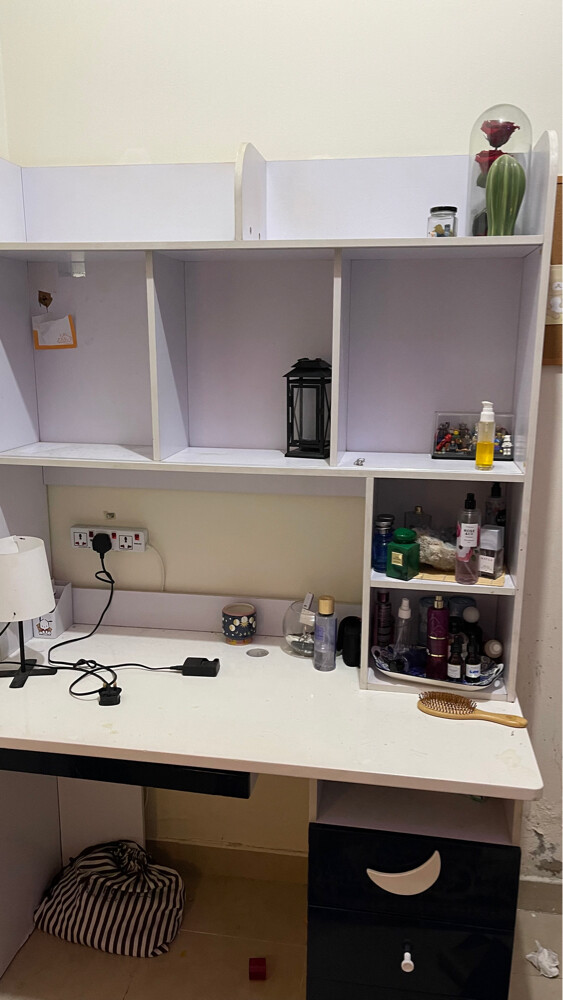 white wooden study desk featuring - 4