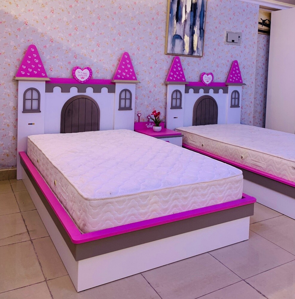 2 SINGLE BED WITH MATTRESS. - 2