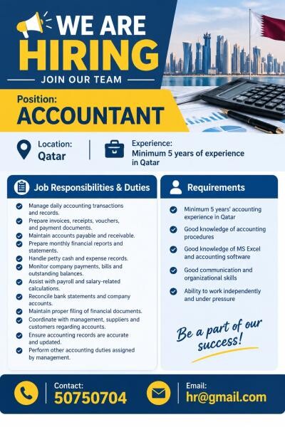 Accountant (05 yrs min exp) - 1