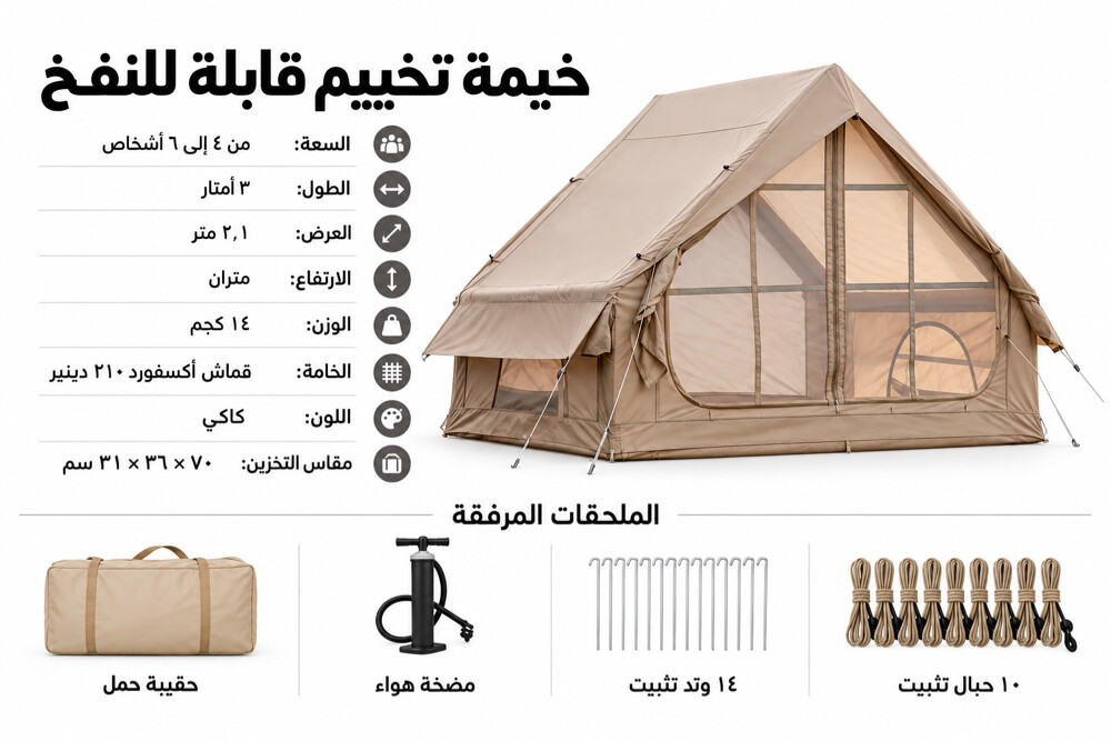 خيمه نفخ هوائيه - 1