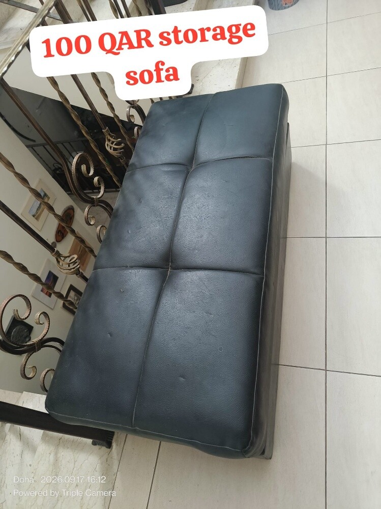 leather storage sofa - 1