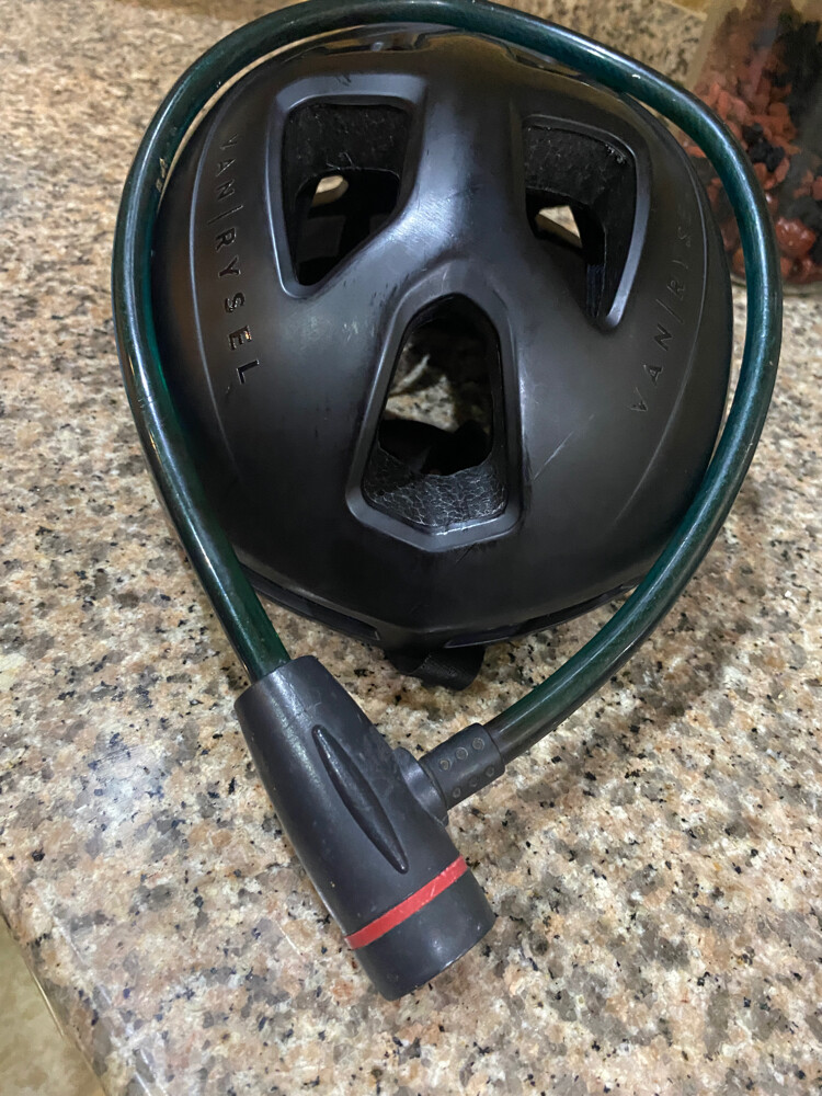 bicycle, helmet and lock - 3