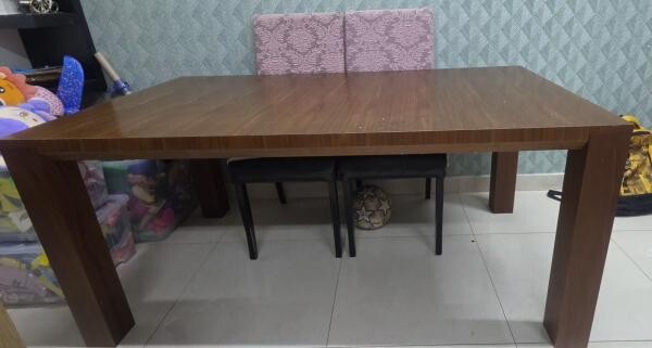 6-Seater Wooden Dining Table Set - 2