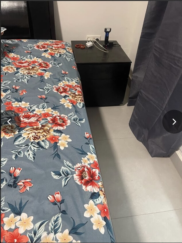 IKEA bed set black with mattress - 3