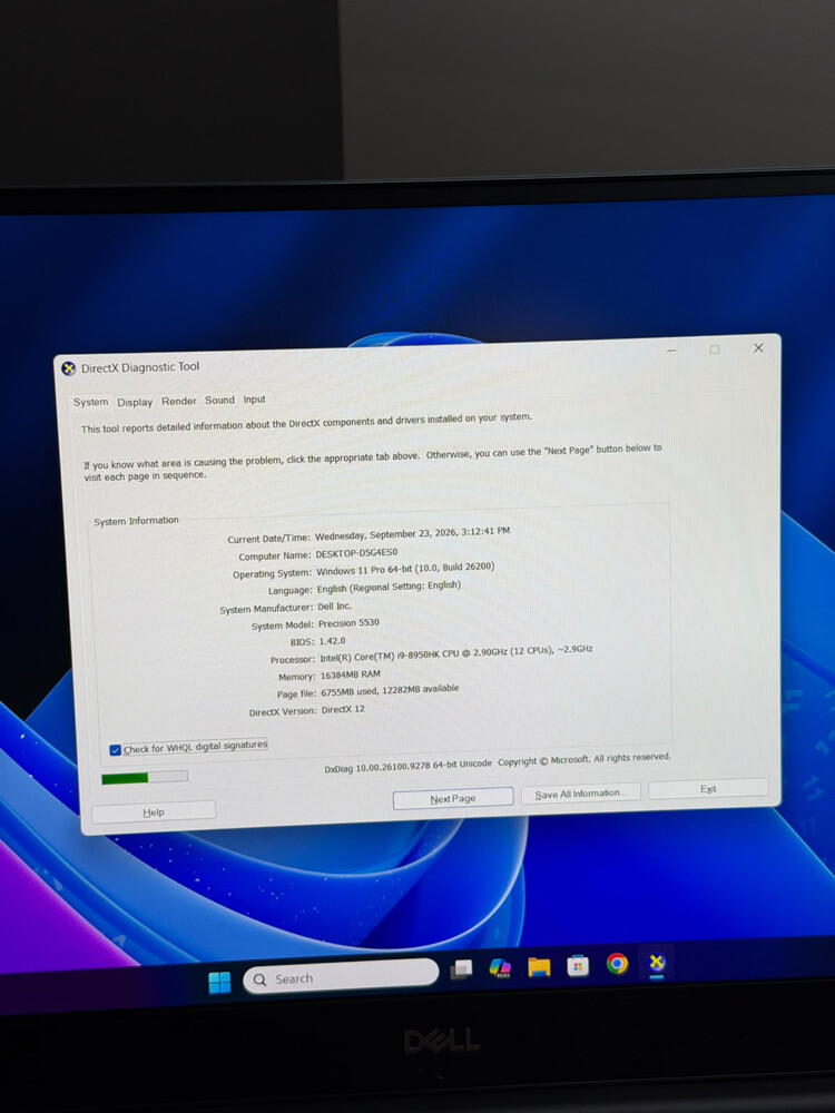 ‏Dell Precision 5530 Core i9 - 7