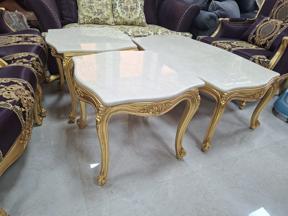 طقم جلوس بحالة ممتازة مع طاولات - 7