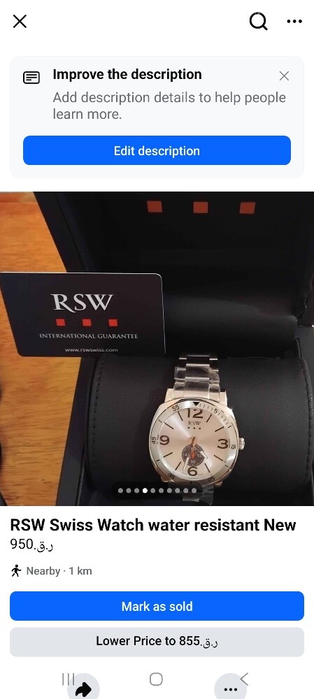 RSW ORIGINAL SWISS Made NEW - 11