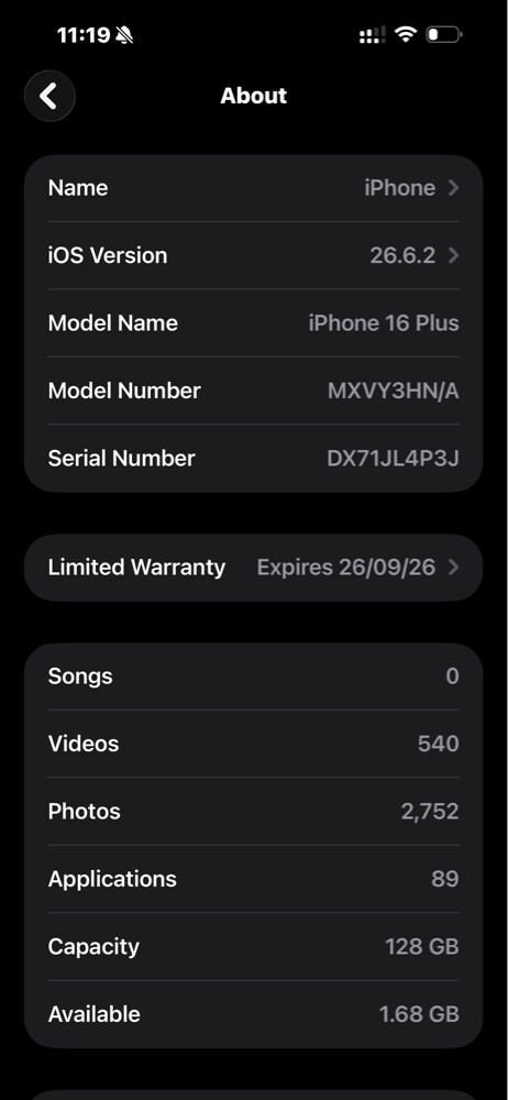 I phone 16 plus 128gb  - 2
