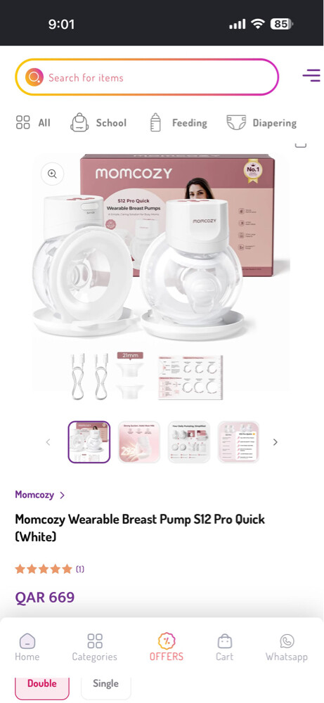 MOMCOZY S12 WEARABLE BREASTPUMP - 2