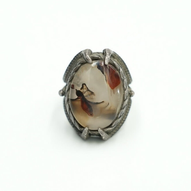 Premium Yemeni Shajari Aqeeq Ring - 2
