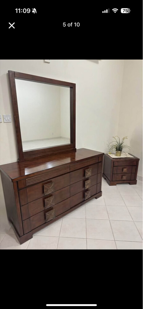 dresser with drawers and mirror - 1